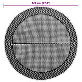 Outdoor Carpet ARAKIL Grey ?20 cm PP - Rear View