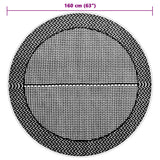 Outdoor Carpet ARAKIL Grey ?60 cm PP - Rear View