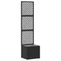 Garden Trellis Planter Black 35 x 30 x 135 cm Metal