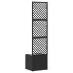 Garden Trellis Planter Black 35 x 30 x 135 cm Metal