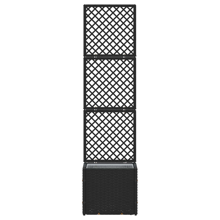 Garden Trellis Planter Black 35 x 30 x 135 cm Metal