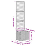 Garden Trellis Planter Black 35 x 30 x 135 cm Metal - Low Angle