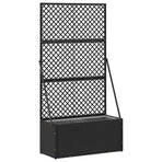 Garden Trellis Planter Black 70 x 30 x 135 cm Metal