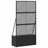 Garden Trellis Planter Black 70 x 30 x 135 cm Metal