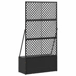 Garden Trellis Planter Black 70 x 30 x 135 cm Metal