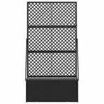 Garden Trellis Planter Black 70 x 30 x 135 cm Metal