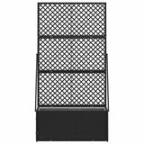 Garden Trellis Planter Black 70 x 30 x 135 cm Metal - Side View