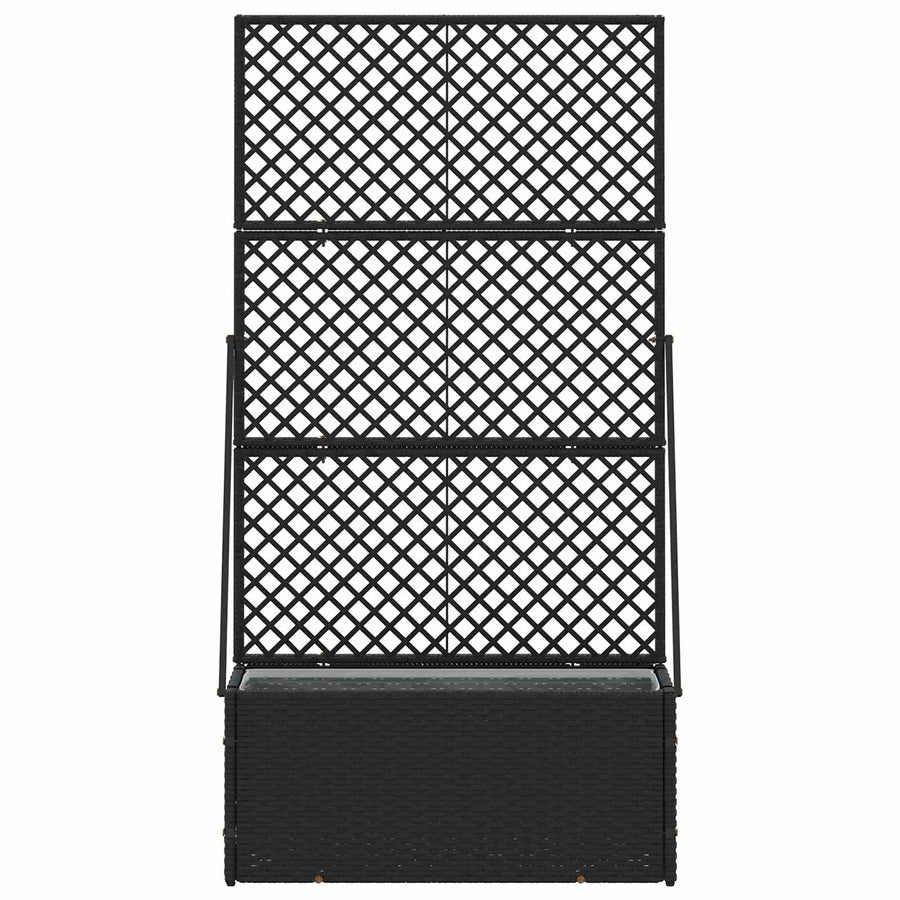 Garden Trellis Planter Black 70 x 30 x 135 cm Metal