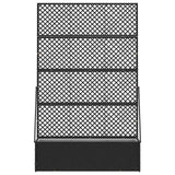 Garden Trellis Planter Black 105 x 30 x 170 cm Metal - Side View