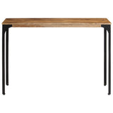 Console Table Brown 110x35x76 cm Solid Wood Mango and Iron - Top-Down View