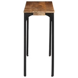 Console Table Brown 110x35x76 cm Solid Wood Mango and Iron