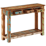 Console Table 110x30x76 cm Solid Wood Reclaimed - Top-Down View
