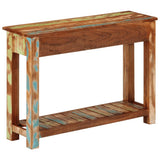 Console Table 110x30x76 cm Solid Wood Reclaimed - Close-Up Angle