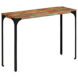 Console Table 110x35x76 cm Solid Wood Reclaimed - Front View
