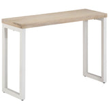Console Table Brown 110x35x76 cm Solid Wood Mango and Iron