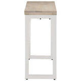Console Table Brown 110x35x76 cm Solid Wood Mango and Iron
