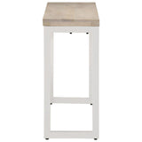 Console Table Brown 110x35x76 cm Solid Wood Mango and Iron - Side View