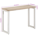 Console Table Brown 110x35x76 cm Solid Wood Mango and Iron - Low Angle