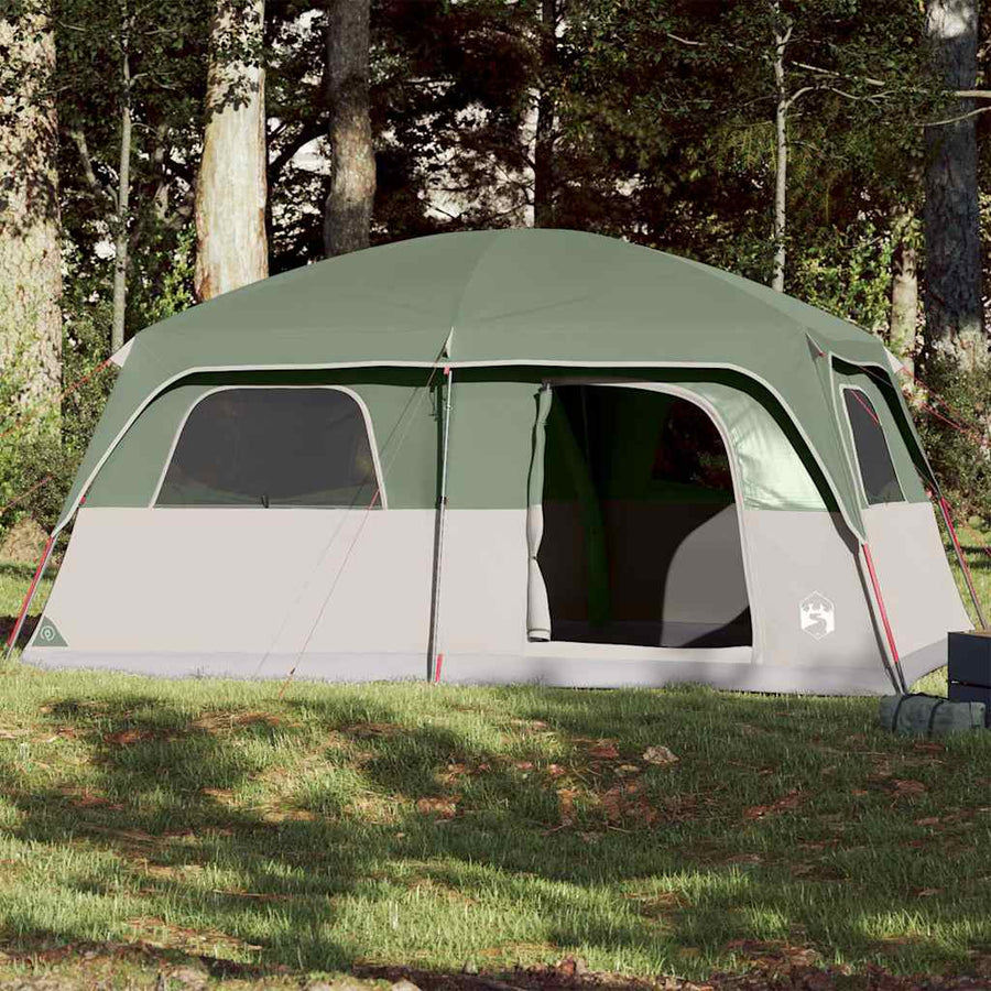 Family Tent Cabin 8-Person Green Waterproof