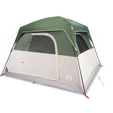 Camping Tent Cabin 4-Person Green Waterproof - Front View