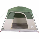 Camping Tent Cabin 4-Person Green Waterproof - Close-Up Angle