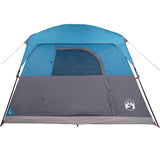 Camping Tent Cabin 4-Person Blue Waterproof - Rear View