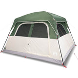 Family Tent Cabin 6-Person Green Waterproof - Front View