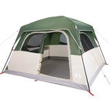 Family Tent Cabin 6-Person Green Waterproof - 45-Degree Angle
