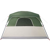Family Tent Cabin 6-Person Green Waterproof - Low Angle