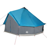 Family Tent Tipi 6-Person Blue Waterproof - Rear View