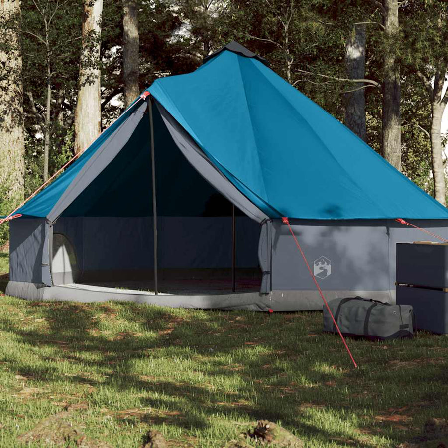 Family Tent Tipi 6-Person Blue Waterproof