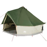 Family Tent Tipi 8-Person Green Waterproof - Front View