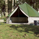 Family Tent Tipi 8-Person Green Waterproof - Side View