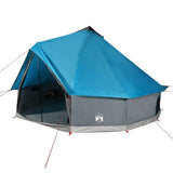 Family Tent Tipi 8-Person Blue Waterproof - Front View