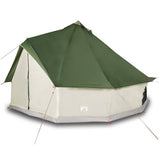 Family Tent Tipi 12-Person Green Waterproof - Top-Down View