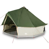 Family Tent Tipi 10-Person Green Waterproof - Top-Down View