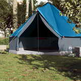 Family Tent Tipi 10-Person Blue Waterproof - Side View