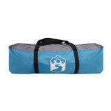 Family Tent Tipi 10-Person Blue Waterproof - Low Angle