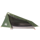 Camping Tent Tunnel 1-Person Green Waterproof - Front View