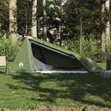 Camping Tent Tunnel 1-Person Green Waterproof - Side View