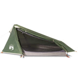 Camping Tent Tunnel 1-Person Green Waterproof - Top-Down View