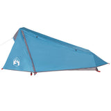Camping Tent Tunnel 1-Person Blue Waterproof - 45-Degree Angle