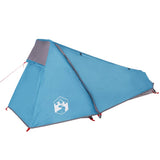 Camping Tent Tunnel 1-Person Blue Waterproof - Rear View