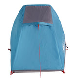 Camping Tent Tunnel 1-Person Blue Waterproof - Low Angle
