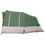 Camping Tent Tunnel 3-Person Green Waterproof - Close-Up Angle