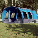 Family Tent Tunnel 8-Person Blue Waterproof - Top-Down View