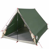Camping Tent A-Frame 2-Person Green Waterproof - Side View