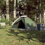 Camping Tent Dome 2-Person Green Waterproof - Top-Down View