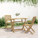 Folding Garden Table 110x55x75 cm Solid Wood Acacia - Side View