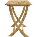 Folding Garden Table 110x55x75 cm Solid Wood Acacia - 45-Degree Angle